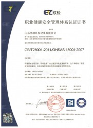 健康管理体系认证证书中文版